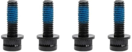 Filteilect M6 x 18mm High Carbon Steel Disc Brake Mounting Screws for Brake Calipers and Conversion Seats - 4 Pack Black Coated Bolts