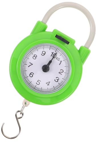 Manuelle Gepäckwaage für Koffer, Grün, 10kg, 0, 1 Kg | Kunststoff und Metall, für Zuhause und Draußen, Leicht und Multifunktional