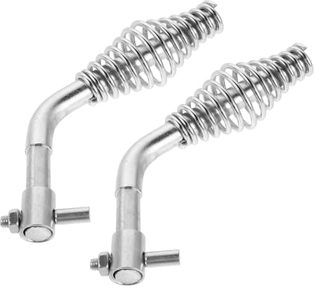 DECOMELODY Manijas para Puerta de Chimenea de Leña de Metal en Color Plata, Juego de 2 Piezas Diseño Clásico y Agarre Cómodo para Reemplazo Seguro