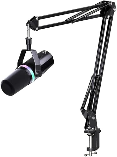 vexl 2026Keswo Microphone - XLR/USB Condenser Mic for Streaming, Gaming Recording (Black)