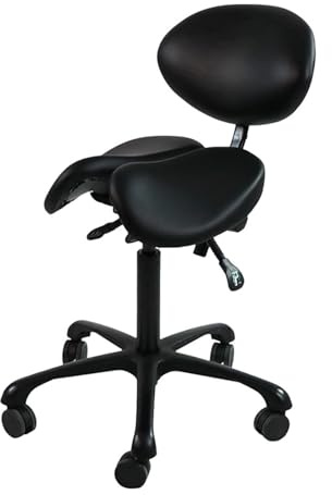 Höhenverstellbarer Sattelhocker – Drehstuhl für Zahnarzt für Krankenhaus, Labor, Salon, Büro und Zuhause