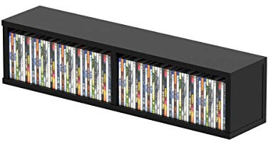 Glorious CD Box black 90 - contiene fino a 90 compact disc, facilmente impilabili con altri CD Box, con divisore (45 CD per scomparto), nero