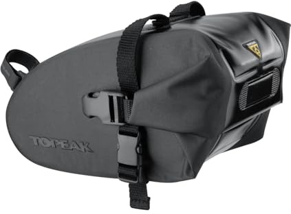 Topeak Unisex Adult Wedge Dry Bag Strap Mount Saddle Bag - Black, 23 x 13 x 11 cm/1.5 Litre
