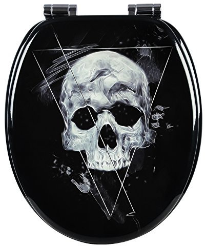 WOLTU Premium WC-Sitz Toilettensitz mit Absenkautomatik, MDF Holzkern, Softclose Scharnier, Desgin Décor Oval