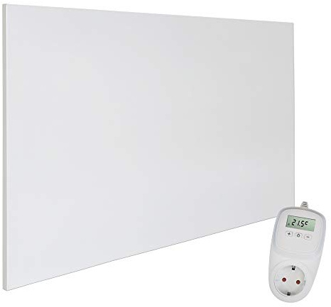 VIESTA® H900 Infravärme – värmepanel 900 W, 75×120 cm, Carbon Crystal, ramlös, vägg-/takmontering, IP20, TÜV/GS, överhettningsskydd, verkningsgrad 98%, 70–90 °C, inkl. TH10 plug-in-termostat