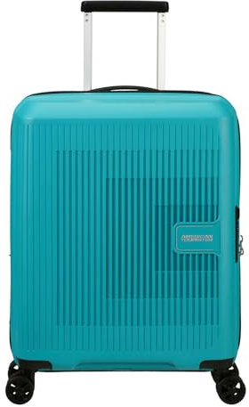 American Tourister Aerostep - Spinner S, Erweiterbarer Handgepäck, 55 cm, 36/40 L, Türkis (Turquoise Tonic)