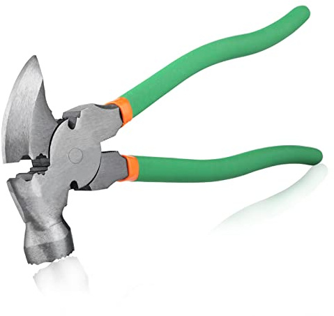 SPEEDWOX 10 Inch Fencing Pliers with Hammerhead Staple Puller - Multi Purpose Fence Tool