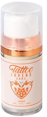 Tattoo Cream by Tatoo Lovers Care - Tattoo Aftercare Lotion Moisturizer Promotes Skin Healing, Revitalizing for Redness, Swelling, Scabbing, Speed Up Healing Preserves Ink Jojoba Oil, Arnica, Shea 2oz