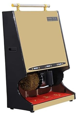 MegLob Cireuse De Chaussures Automatique, Polisseuse De Bottes Électrique, Outil De Nettoyage Instantané De Bottes, Cireur De Chaussures en Cuir Domestique,d'or
