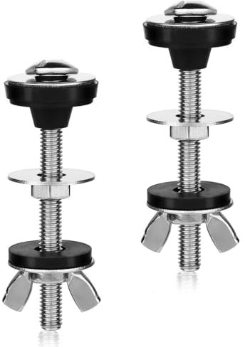 Molain Lot de 2 vis de réservoir de chasse d'eau en acier inoxydable pour réservoir de chasse d'eau sur cuvette de WC