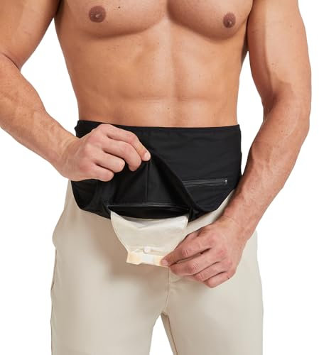 DERAYMI Stomagurt für Männer & Frauen, verstellbare Stomabeutelabdeckung, um den Stomabeutel an Ort und Stelle zu halten, Stealth Colostomie-Stützgürtel, Stomawickel für Schwimmen Outdoor-Aktivitäten
