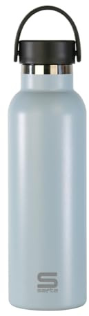SAFTA BERÄTTAD SKY – Termosflaska, Vattenflaska, Rostfritt stål, Dubbel Isolering, 12 timmar varm dryck och 24 timmar kall dryck, 7,3 x 25 cm, 600 ml, Puderhimmel, M, Avslappnad