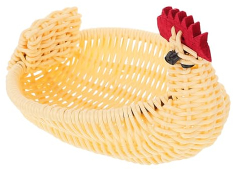 BESPORTBLE Seagrass Storage Basket Burr Basket Wicker Egg Boxes Wicker Vegetable Storage Desktop Woven Fruit