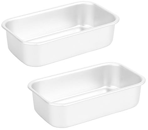 LIFKOME Lot De 2 Moules à Pain Grillé En Aluminium Résistant à La Chaleur, Moules à Pain Diy, Ustensiles Cuisine Pâtisserie, Pour Fours, Présent Pendaison De Crémaillère, Plateau Rectangulaire