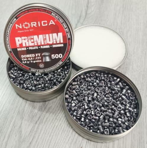 2-pack pellets burkar NORICA Domed FT 4,5 mm/.177 [burk 1000 pellets]
