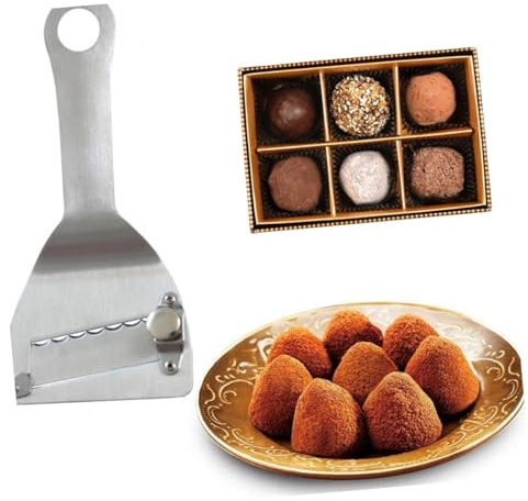 CIYODO Cortador de Trufas de Acero Inoxidable Plano Rallador de Trufas y Cortador de Queso Multifuncional para Cocina Repostería y Uso Doméstico