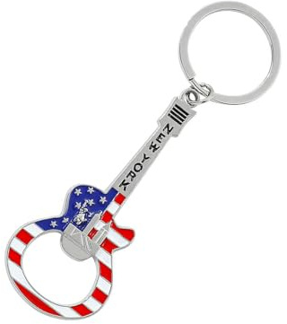 Ouvre-bouteille de guitare miniature pendentif porte-clés porte-clés pratique accessoire multifonctionnel de passionné de bière en alliage porte-clés de guitare ouvre-bouteille
