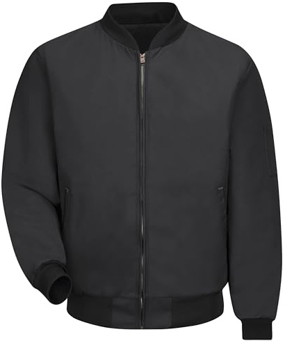 Red Kap Men's Solid Team Jacket, Black, 5X-Large