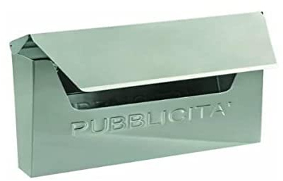 Blinky 27376-10 City Cestino Basculante per pubblicità, in Inox, 35x9x27.5