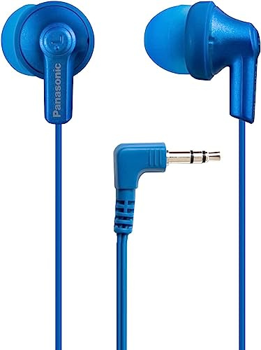 Panasonic ErgoFit Kabelgebundene Ohrhörer, RP-HJE120-AA, Bequeme Passform, In-Ear-Kopfhörer mit klarem, dynamischem Sound, Metallic Blue