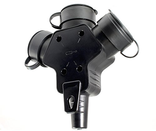 3-Wege Gummi-Schukokupplung 16A / 250V 3-polig IP44