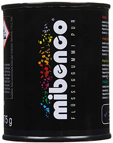 mibenco 72819005 Flüssiggummi Pur, 175 g, Schwarz Glänzend - Schutz und Isolation zum Tauchen und Pinseln