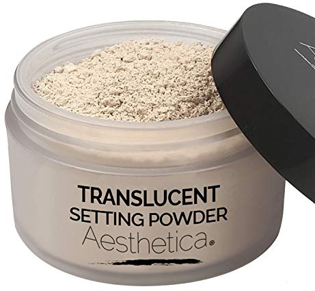 Aesthetica Translucent Setting Powder – Matte Finishing Makeup Loose Setting Powder – Flash Friendly Translucent Powder Foundation - Loose Face Powder Includes Velour Puff