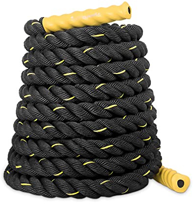 SportPlus - Corde d'entraînement et de Sport de haute qualité - Endurance de force et Renforcement musculaire - Corde à serpent - Longueur 9 mètres