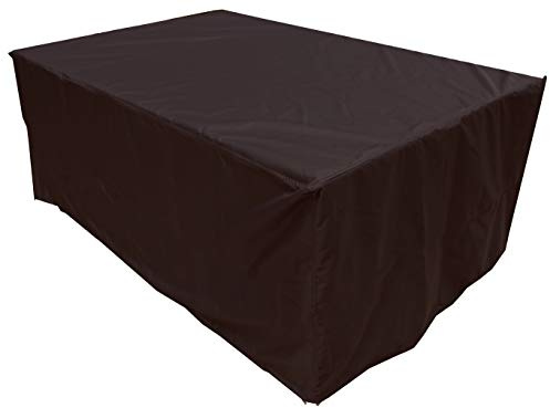 Kaufpirat Premium Housse de Protection Bâche Imperméable 180x100x75 cm Mobilier de Jardin Housse de Table de Jardin Couvercle de Protection Couvrant 900 D 500 GR ML 6000 mm étanchéité Noir
