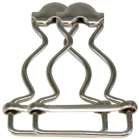 Trimming Shop 25mm Dungaree Hebillas Metal Clip Cierres para Liga, Mano Bolsas, Chaquetas, Monos, Correas, Niños Overoles, Bricolaje Ropa - Plateado, 10pcs