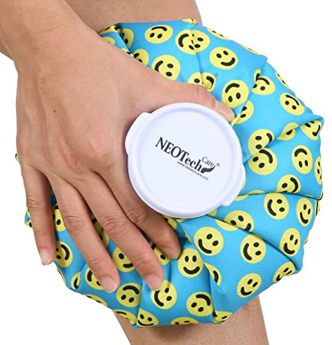 NEOtech Care - Sacca per ghiaccio - coperchio superiore a vite per cold pack - riutilizzabile e flessibile (Sorrisi, 20cm)