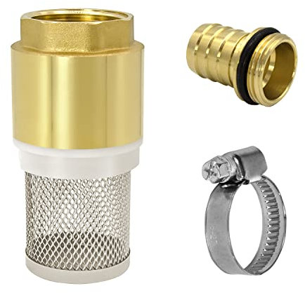 VARIOSAN Kit de filtre d'aspiration 14177, 3/4, Messing, clapet de pied avec clapet anti-retour, crépine, bec et collier de serrage