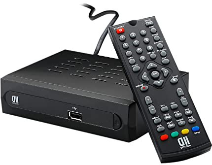 D2 Diffusion Décodeur TNT Full HD -DVB-T2 - Afficheur - Compatible HEVC265 - Récepteur/Tuner TV avec Fonction enregistreur (HDMI, Péritel, USB, Dolby Digital Plus) - Noir