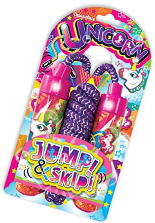 JUMP! & SKIP! Unicorn from Deluxebase.Skipping Rope for Kids with Soft Flexible Jump & Cute Handles, Exercise Equipment for Home, Outdoor Toys, Garden Play & Birthday Gifts