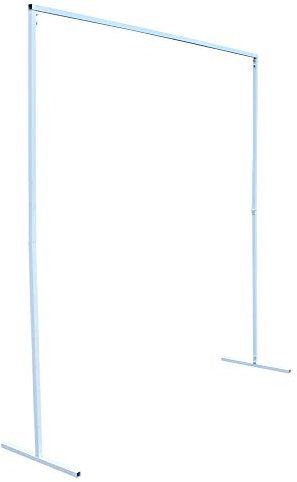 OUKANING 2x2m Schmiedeeisen Hochzeitsbogen Quadrat Balloon Arch Rosen Bogen Für Events Dekoration Gartenzubehör Gold/Weiß (Art : Weiß)