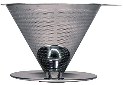 Kaffeefilter aus Edelstahl | Zero Waste - Permanenter Kaffeefilter wiederverwendbare Handfilter aus Edelstahl | Dauerfilter für Camping, Reisen, Outdoor