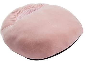 DASNTERED USB Electric Foot Warmer, Washable Portable Detachable Soft Plush Cordless Heated Foot Warmer, Under Desk Heating Pad Footwarmer For Sofa/Carpet Use, Anti-Slip Sole(Light Pink)