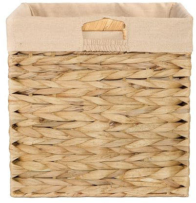 Natural Water Hyacinth Wicker Home Storage Basket Nursery Toy Basket