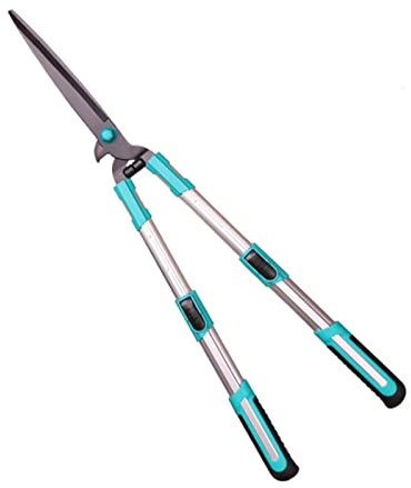 TONZN Garden hedge shears, retractable hedge shears with blades retractable steel handles for border trimming of boxwood and tall shrubs