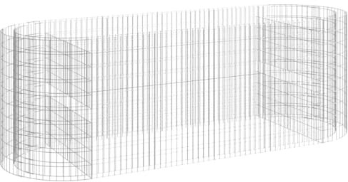 vidaXL Gabionen-Hochbeet Verzinktes Eisen 300x100x100 cm