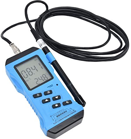 Tragbarer Detektor für Gelösten Sauerstoff, Professionelles Messgerät für Gelösten Sauerstoff, mit Großem TN-LCD-Display, Geeignet für Labore, Aquarien, Aquakultur