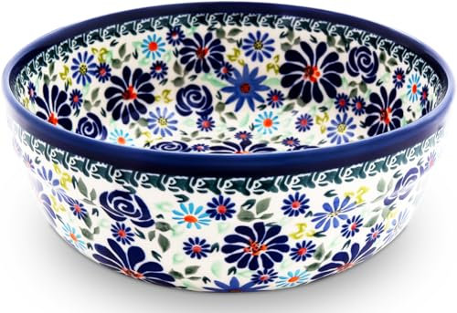 Bunzlauer Keramik DU126 - Ensaladera Ceramica, Cuencos Ceramica (1,5 L, 20 cm de diámetro), diseño con decoración interior