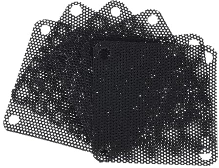 sourcing map 6PCS PC Dust Filter, 50x50mm PVC Computer Case Cooler Dustproof Mesh Cover Fan Grills for Computer Chassis Speakers, Black