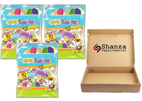 Easter Egg Galore Multipack 3x 160g Happy Easter, 10 Count mini bags inside