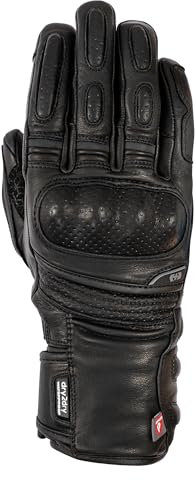 Oxford Hamilton - Guante de Motocicleta Impermeable para Mujer, Color Negro tecnológico, Talla XS