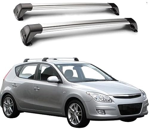 CCLXWY Barres de Toit pour Hyundai I30 Hatchback FD 2007-2011 Galerie de Toit pour Voitures Porte-vélos Coffres de Toit Porte-Bagages Rails de Toit Intégrés Pré-assemblé avec Serrure,B