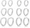 ABPBA Silber Creolen mit Zirkonia - Hypoallergene Kleine Ohrringe Set für Mehrere Piercings 6 Paar