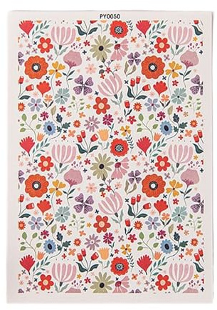 Dcaknri Aquarell-Transferpapier, Gravur, Druck, Ton, Blume, Blatt, dekoratives Papier, handgefertigt, Keramik, Bastelwerkzeug