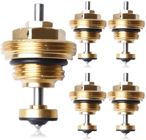 GOMETY M30 x 1,5 Fußbodenheizungskrümmer 5 Stück, Rücklaufbolzen Rücklaufstift für UFH Stellantrieb Fußbodenheizung Wasserverteiler Zubehör Verteiler Ventilkern Krümmer Ventileinsatz Heizungssysteme