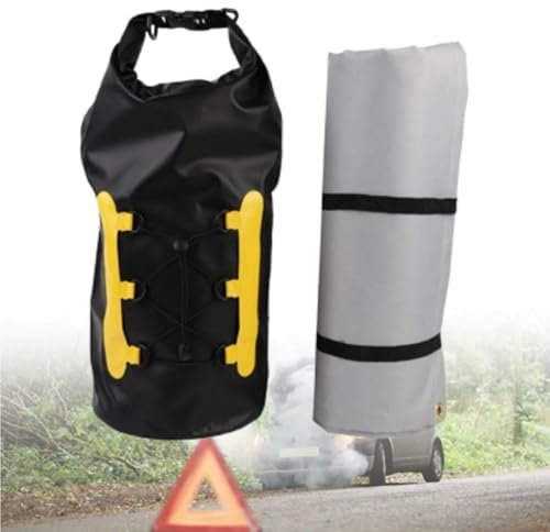 LFfwynog Grande Couverture Anti-feu, couvertures de soudage Température de Fonctionnement 550-1100 degrés Celsius Résistant à l'abrasion Réutilisable Applicable au Stade précoce de l'incendie,6 * 8M